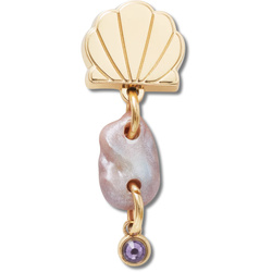 PRZYPINKA CROCS gold seashell dangle