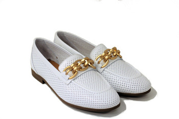 MOKASYNY DAMSKIE VENEZIA ROV WHITE