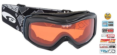 Gogle narciarskie juniorskie GOGGLE H951-1 czarny