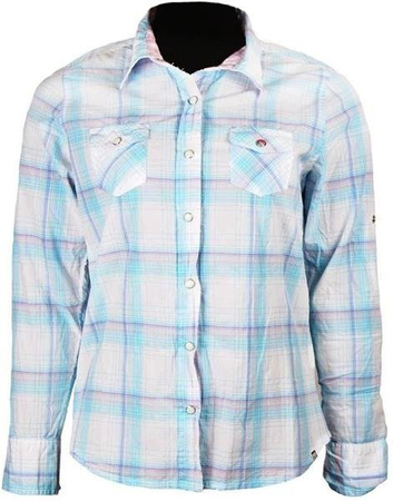 Koszula damska SUNSET BEACH PLAID niebieski/różowy
