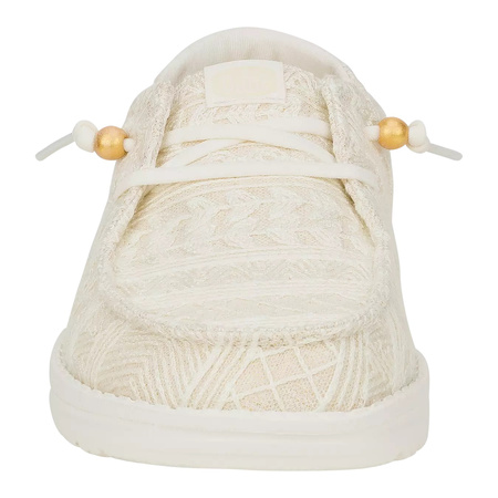 BUTY DAMSKIE HEY DUDE WENDY CROCHET LACE WHITE/GOL
