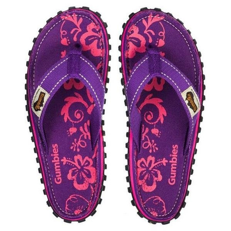 Japonki GUMBIES ISLANDER CANVAS FLIP-FLOPS purple