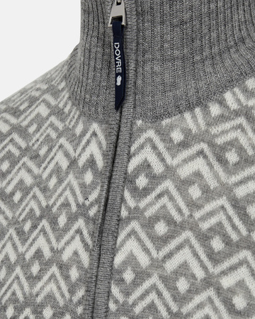 SWETER WEŁNIANY DOVRE KNITTED ZIP PULLOVER