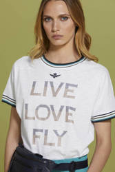 T-SHIRT DAMSKI AERONAUTICA MILITARE BIAŁY