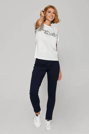 T-SHIRT DAMSKI AERONAUTICA MILITARE biały