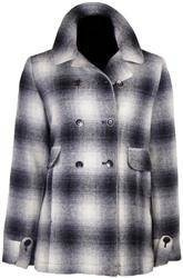 Płaszcz damski DAY'N NITE PLAID czarnykremowy