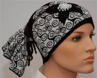 Czapka Luna czarny/szary/biały