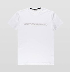 T-SHIRT MĘSKI ANTONY MORATO SUPER SLIM FIT WHITE