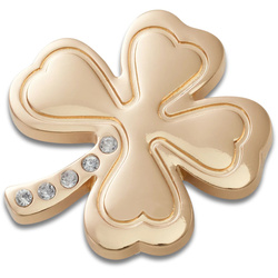 PRZYPINKA CROCS gold gem clover