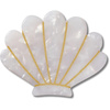 PRZYPINKA CROCS white and gold seashell