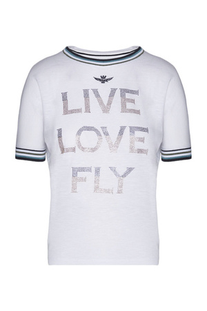 T-SHIRT DAMSKI AERONAUTICA MILITARE BIAŁY