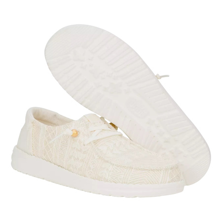 BUTY DAMSKIE HEY DUDE WENDY CROCHET LACE WHITE/GOL