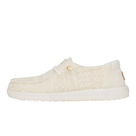BUTY DAMSKIE HEY DUDE WENDY CROCHET LACE WHITE/GOL