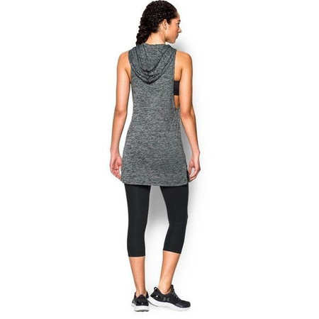 Koszulka damska TECH HOODED TUNIK TWIST czarny m.