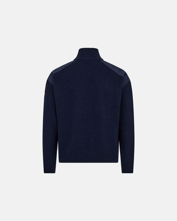 SWETER WEŁNIANY DOVRE RIBBED KNIT HALF ZIP