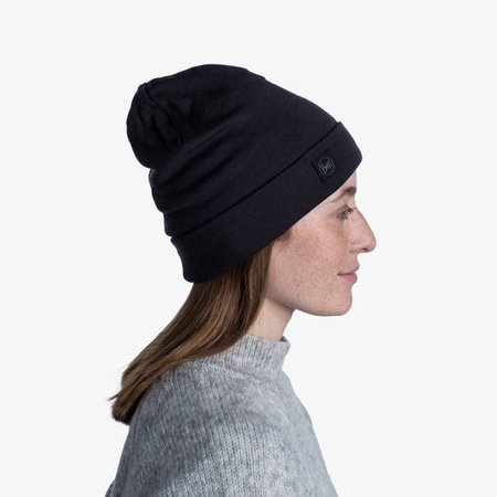Czapka BUFF Merino Heavyweight SOLID BLACK