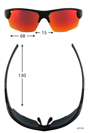 Okulary przeciwsłoneczne GOG E277-3P black/red