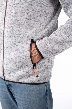 BLUZA MĘSKA AULP NAVOY MEN MELANGED KNIT JACKET