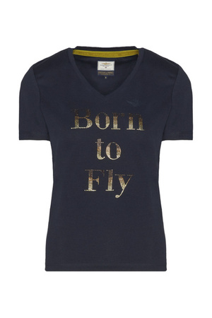 T-SHIRT DAMSKI AERONAUTICA MILITARE granat