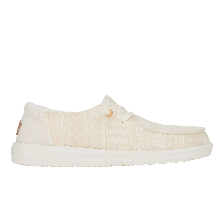 BUTY DAMSKIE HEY DUDE WENDY CROCHET LACE WHITE/GOL
