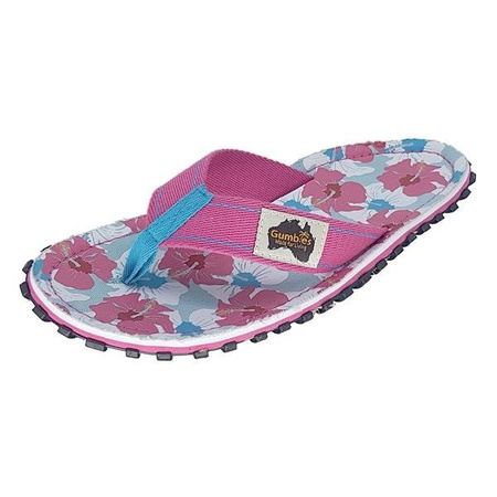 Japonki GUMBIES ISLANDER CANVAS FLIP-FLOPS hibisku