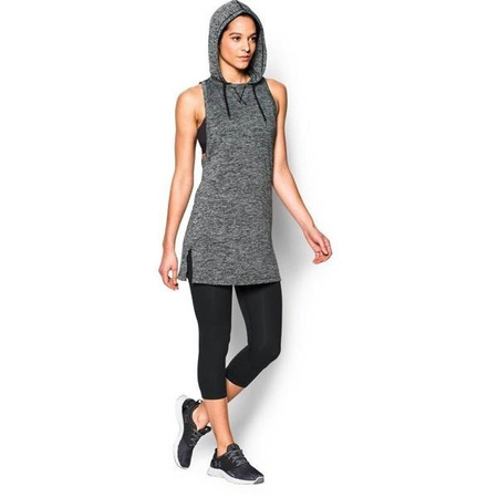 Koszulka damska TECH HOODED TUNIK TWIST czarny m.