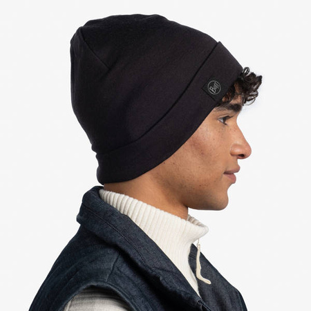 Czapka BUFF Merino Heavyweight SOLID BLACK