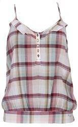 Koszulka damska GYPSIE BLUES PLAID bordowy