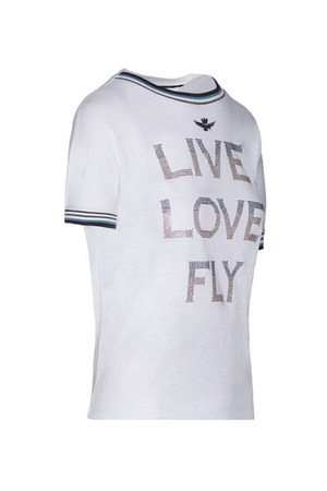 T-SHIRT DAMSKI AERONAUTICA MILITARE BIAŁY