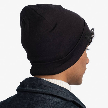 Czapka BUFF Merino Heavyweight SOLID BLACK