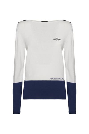 Sweter damski AERONAUTICA MILITARY ghiaccio/blu