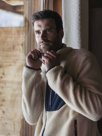 BLUZA MĘSKA AULP SIKOU MEN SHERPA JACKET