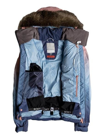 Kurtka damska ROXY SNOWSTORM łososiowy/denimowy