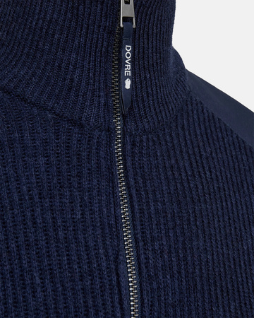 SWETER WEŁNIANY DOVRE RIBBED KNIT HALF ZIP