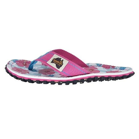 Japonki GUMBIES ISLANDER CANVAS FLIP-FLOPS hibisku