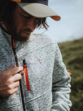 BLUZA MĘSKA AULP NAVOY MEN MELANGED KNIT JACKET