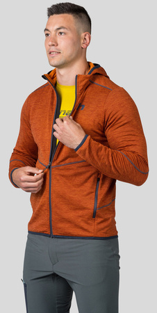 Bluza męska HANNAH DAMAR HOODY burnt orange mel