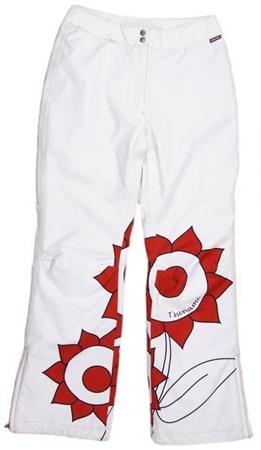 Spodnie damskie GIRASOL ROJO biały/czerwony